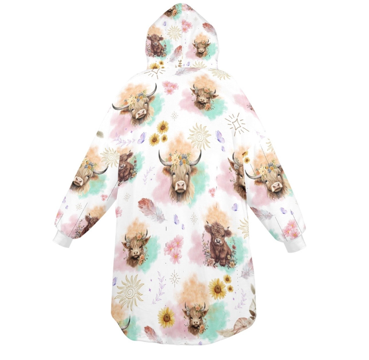 “Highland Cow” Kids Oversized Hoodie