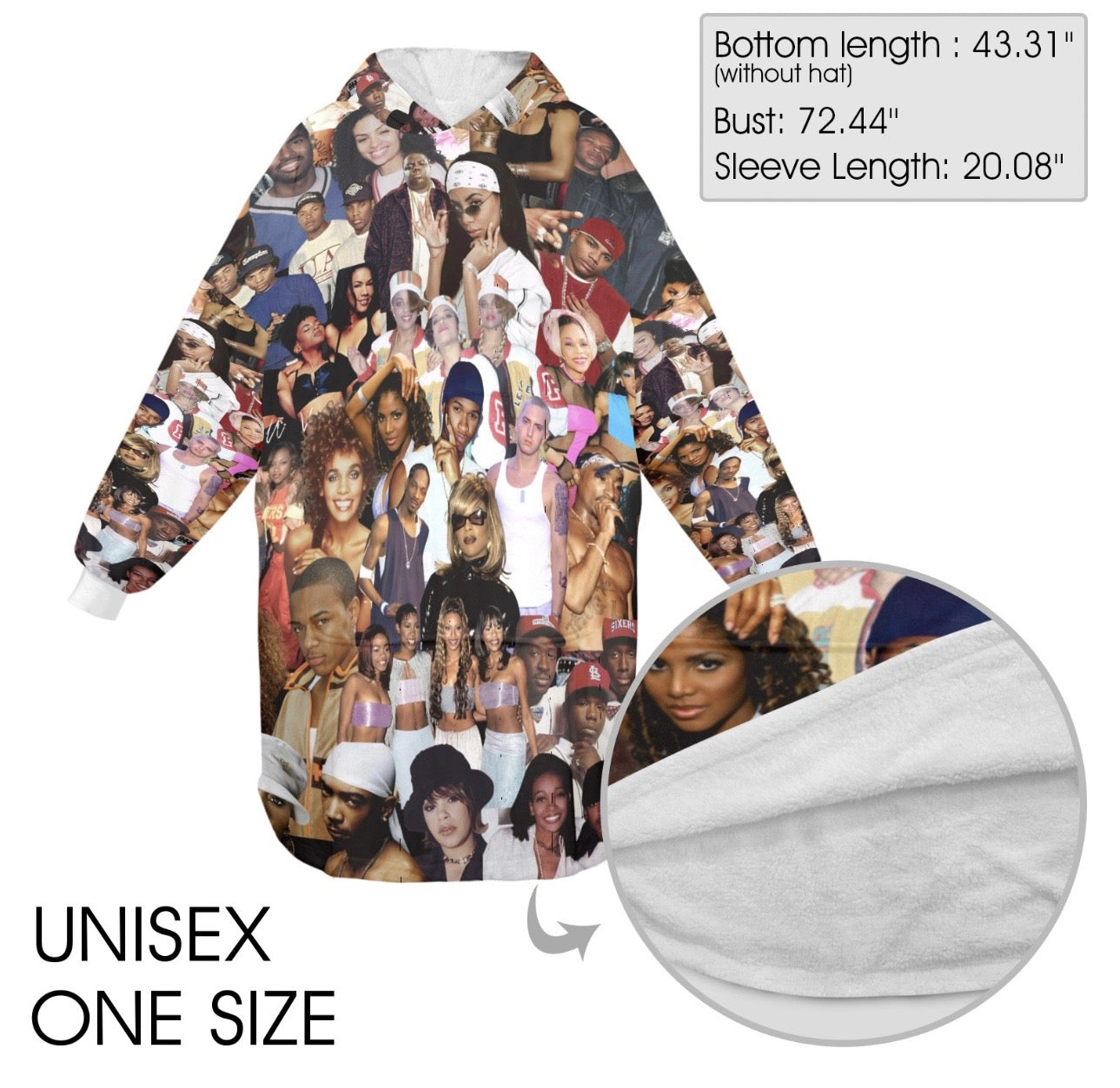 “RnB” adult Oversized Hoodie