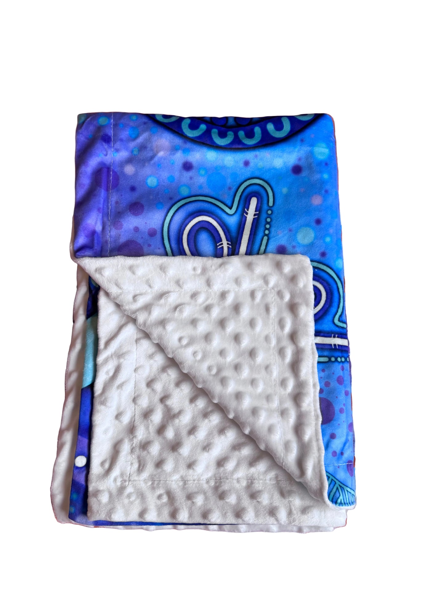 “Walking Together on country” (Purple) Baby Blanket