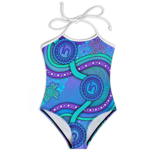 “Walking Together On Country” (Purple) toddler One Piece