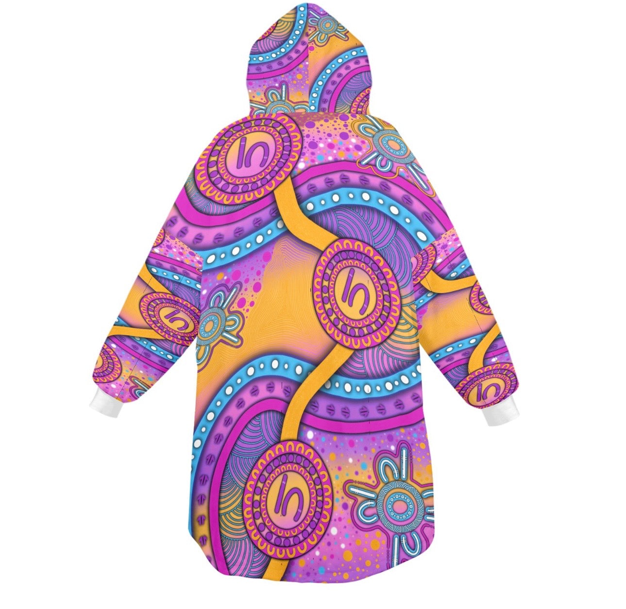 “Walking Together On Country” (Pink) Kids Oversized Hoodie