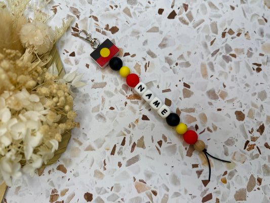 Aboriginal Flag Personalised Bag Tags