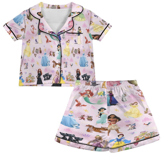 “Princess” Kids Satin Pyjama set