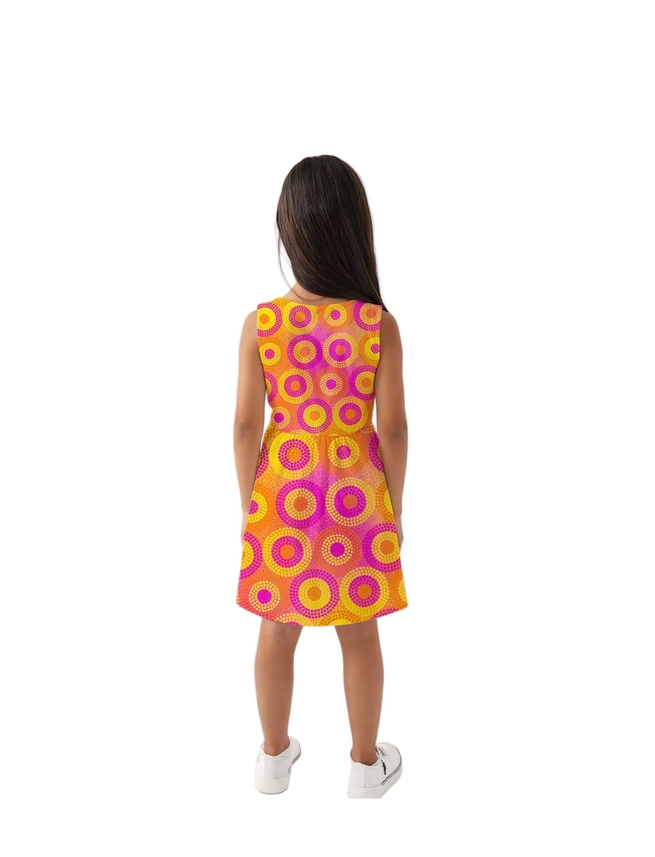 “Circles Of Sun and Spirit” Kids Nanna Dress