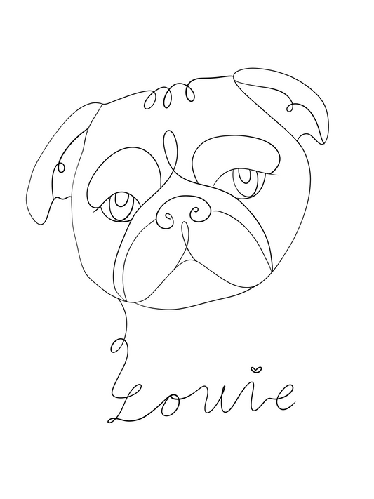 Animal Portrait Fine Line Tattoo deign