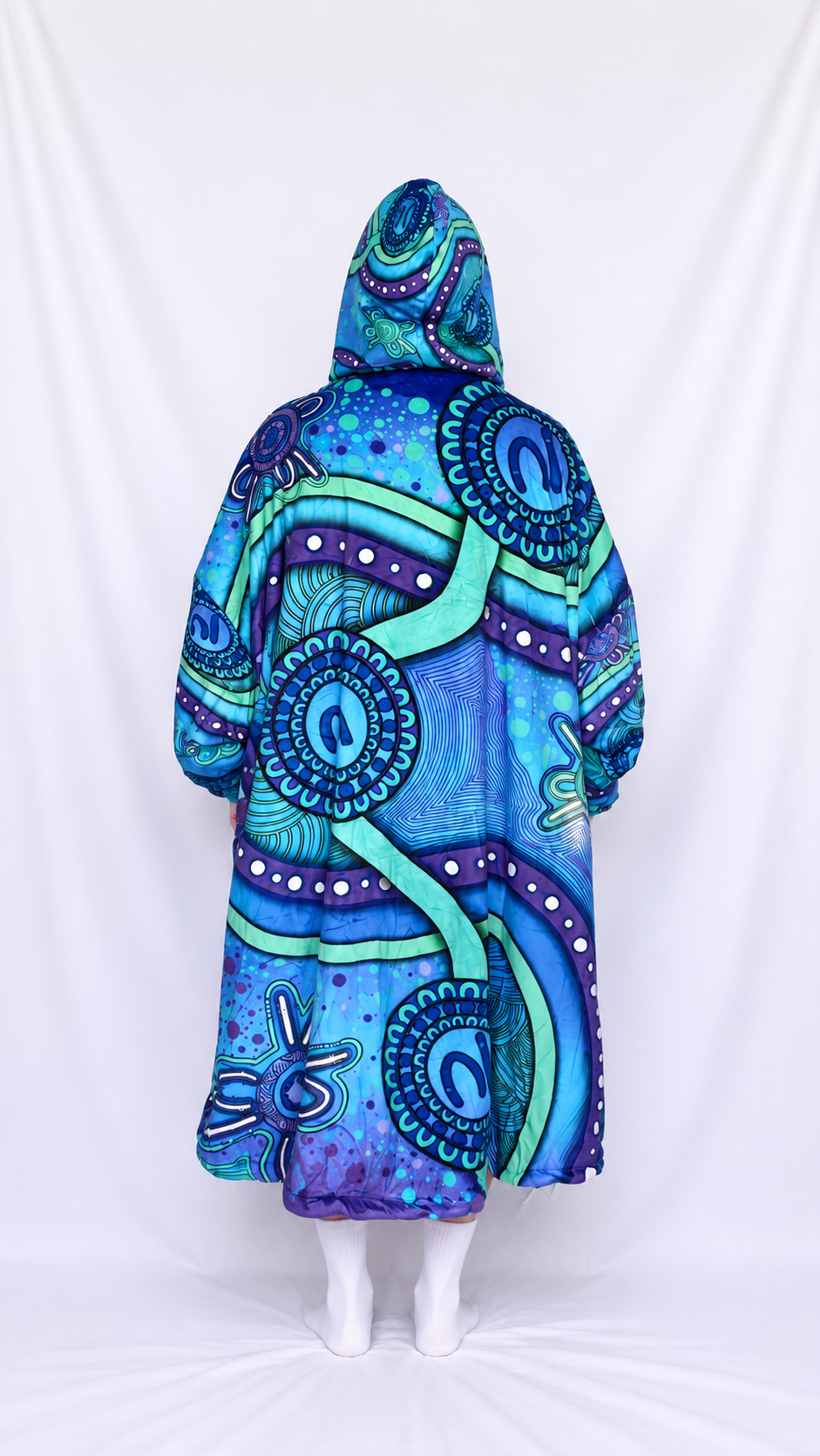 “Walking Together On Country” (Purple) adult Oversized Hoodie