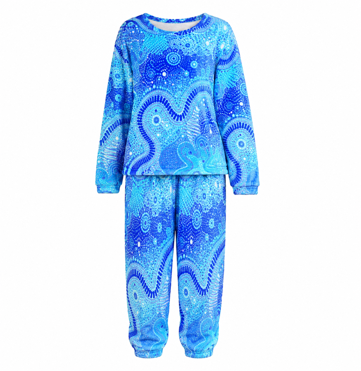 “Rivers Of Sky, Pathways Of Spirit” Women plush Pyjamas