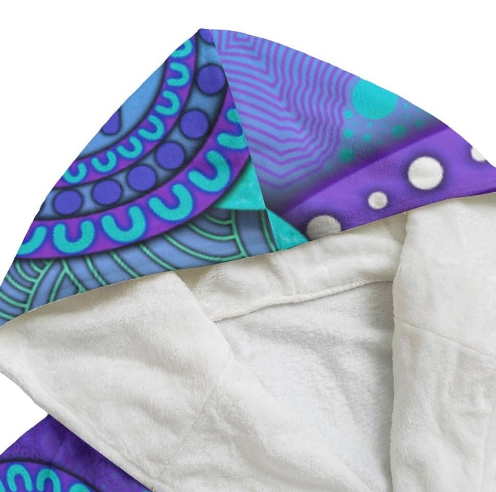 “Walking Together On Country” (Purple) Women’s Robe