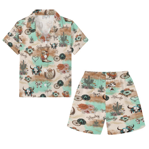 “Cow Girl” Kids Cotton Pyjama Set