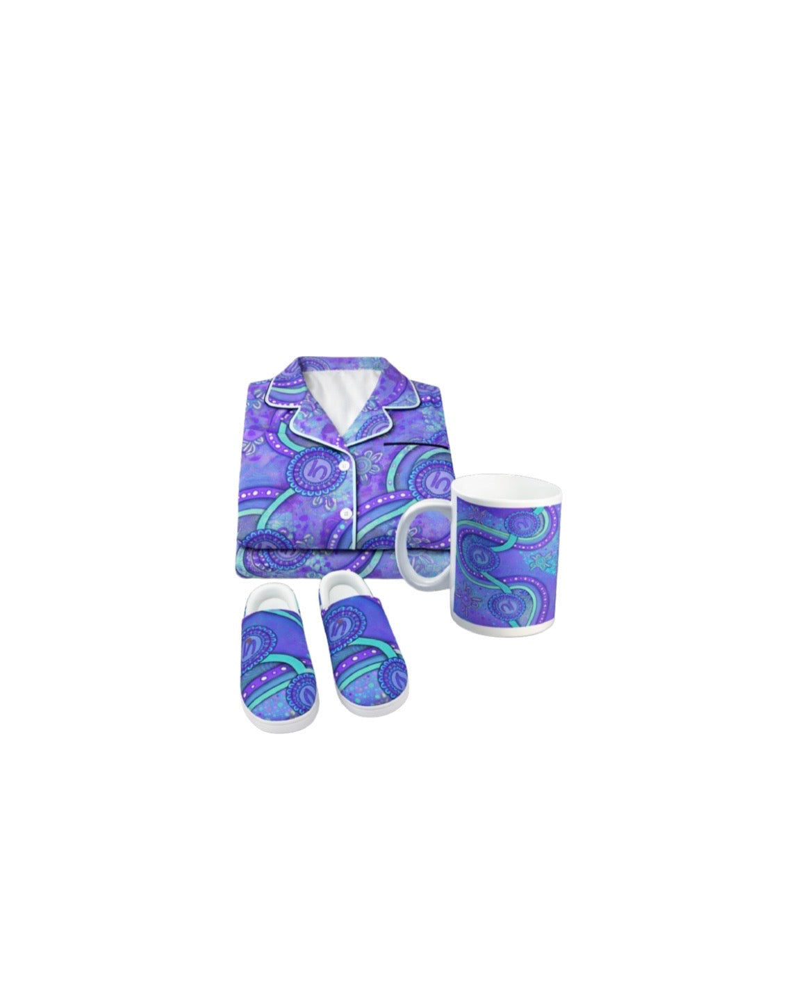 “Walking Together On Country” (Purple) Cotton Pyjama Bundle