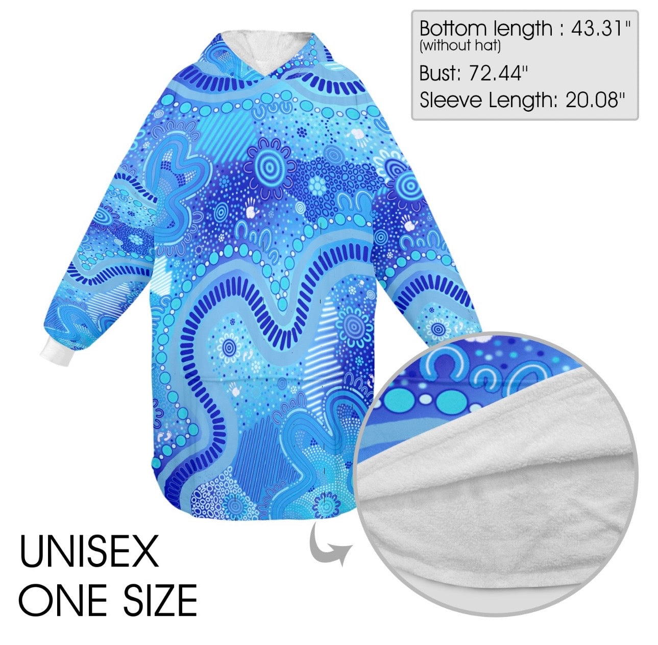 “Rivers Of Sky, Pathways Of Spirit ” Adult Oversized Hoodie