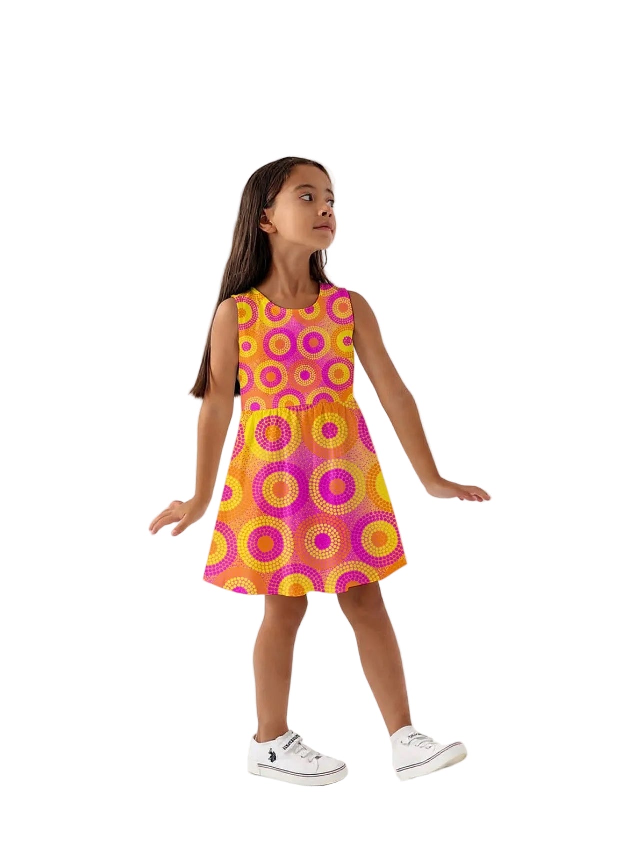 “Circles Of Sun and Spirit” Kids Nanna Dress