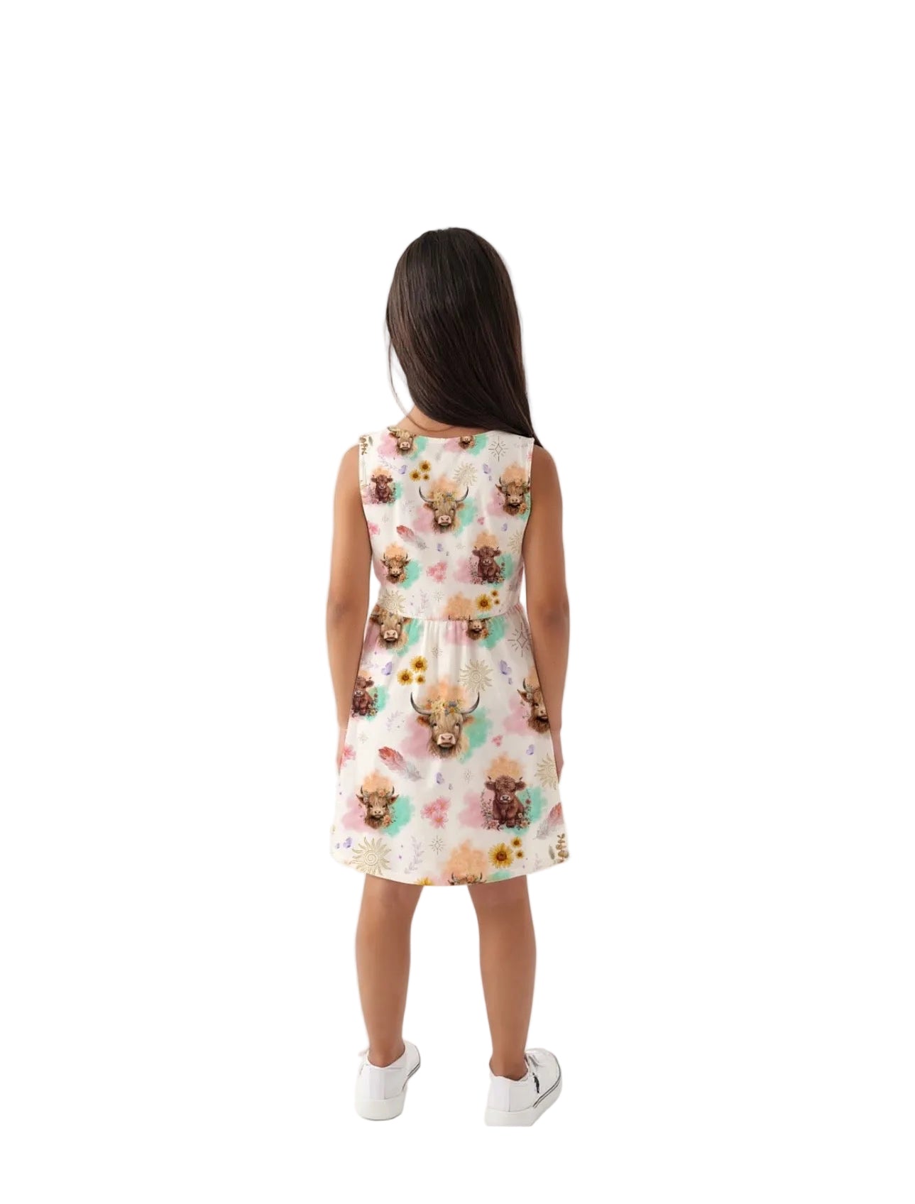 “Highland Cow” Kids Nanna Dress