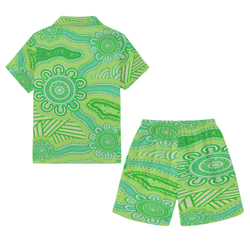 “Tracks Of Country” Kids Cotton Pyjama Set