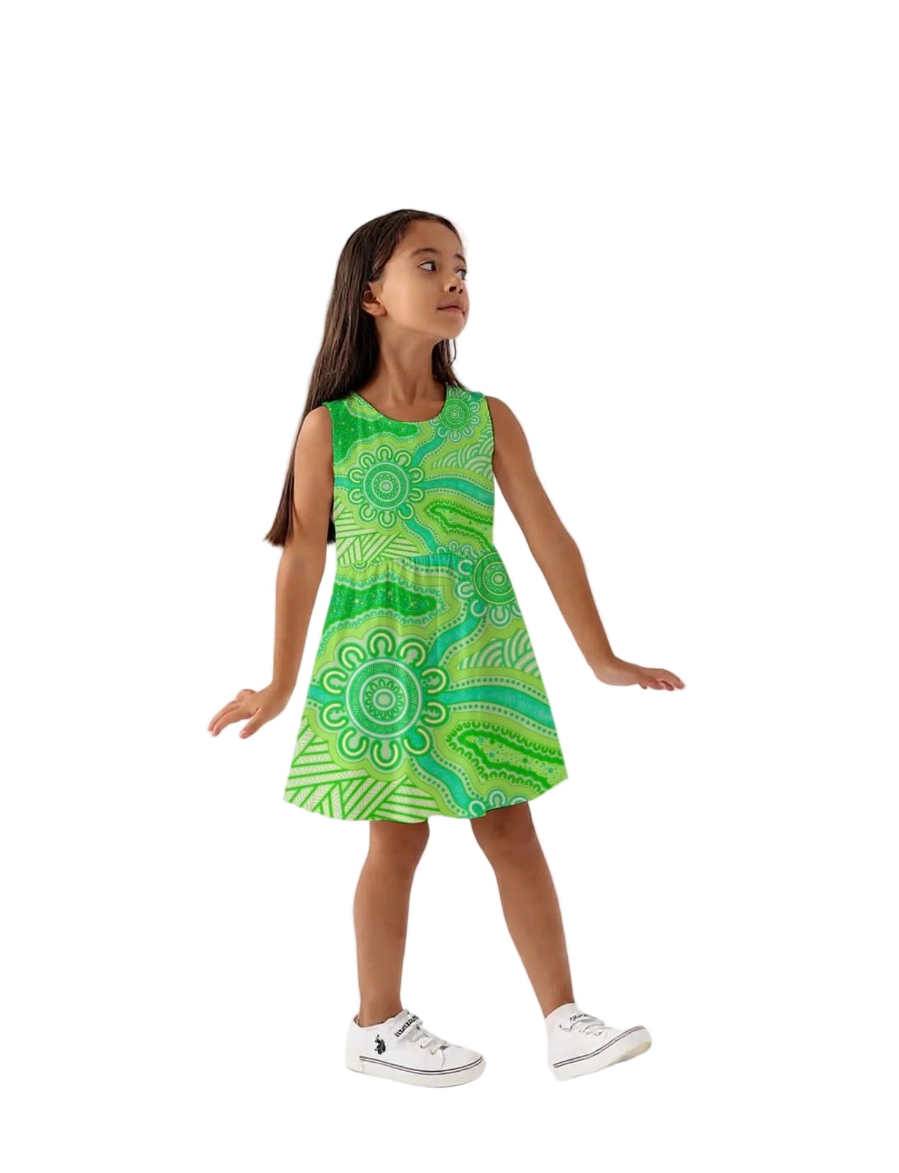 “Tracks Of Country” Kids Nanna Dress