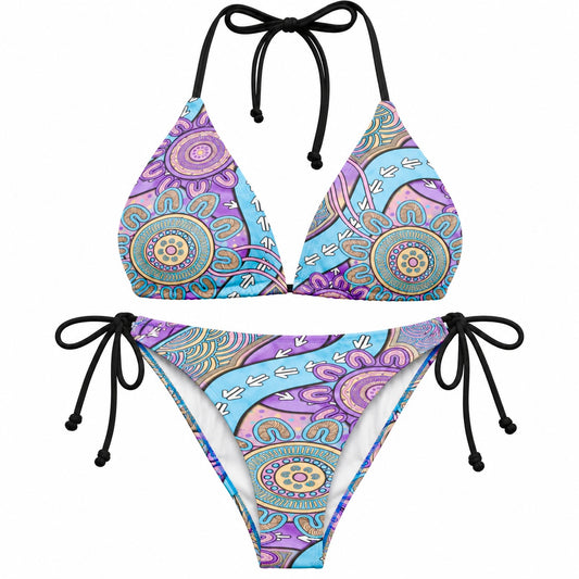 “Tracks Of Country” women’s Triangle Bikini Set