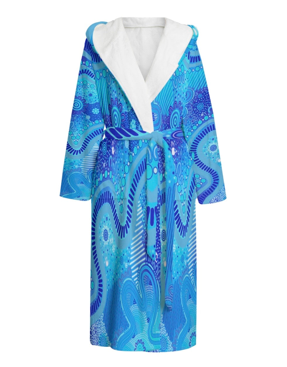 “Rivers Of Sky, Pathways Of Spirit” Women’s Robe – Yuluwirri Creations
