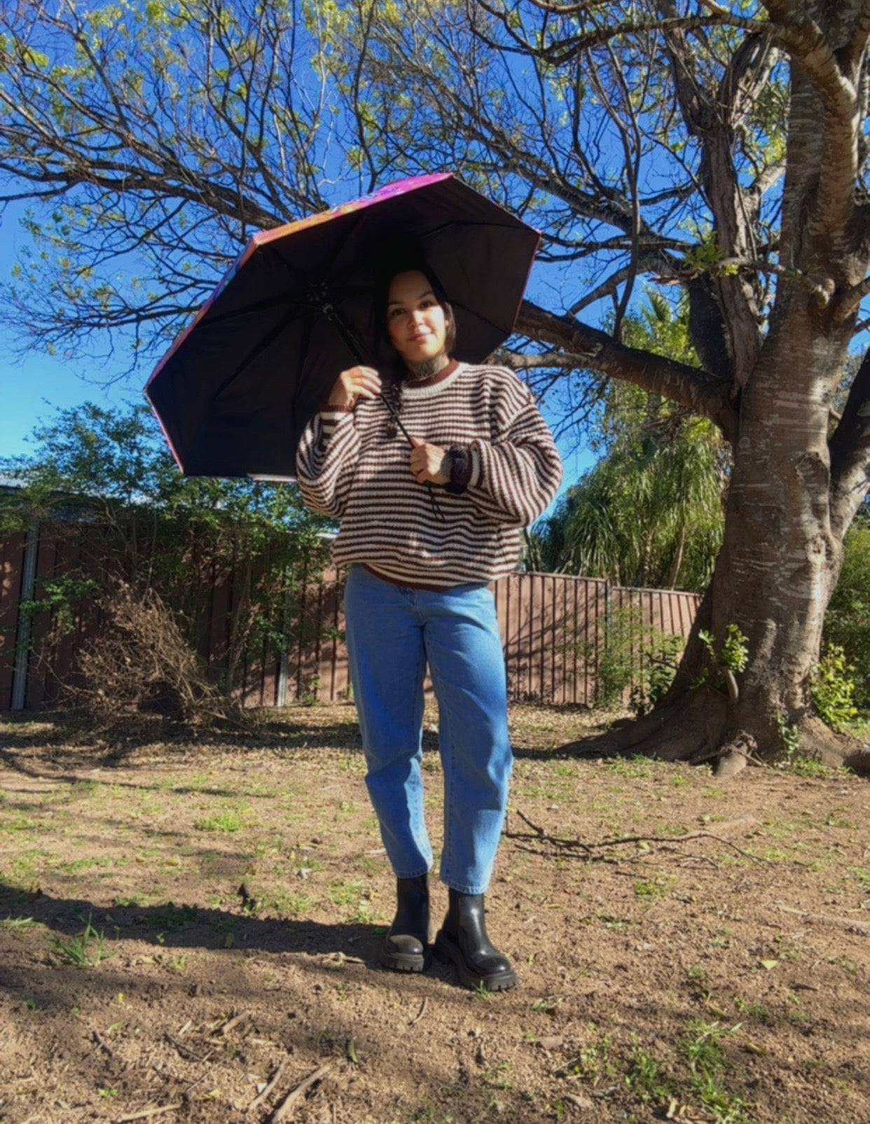 “Walking Together On Country” (Pink) Umbrella