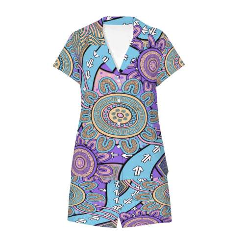 “The Flow Of Connection” Women’s Cotton Pyjama Set