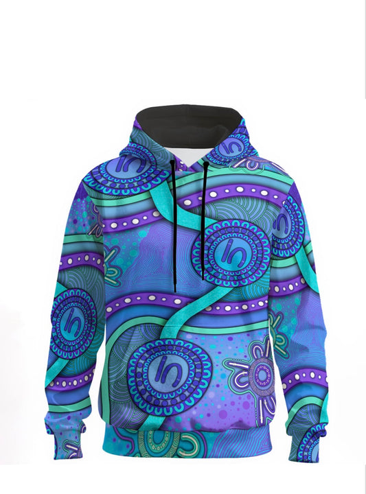 “Walking Together On Country” (Purple) Unisex Hoodie
