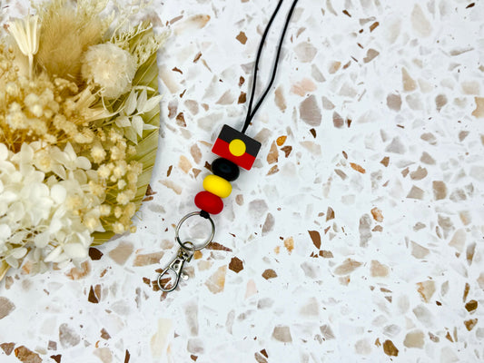 Aboriginal Flag Lanyard