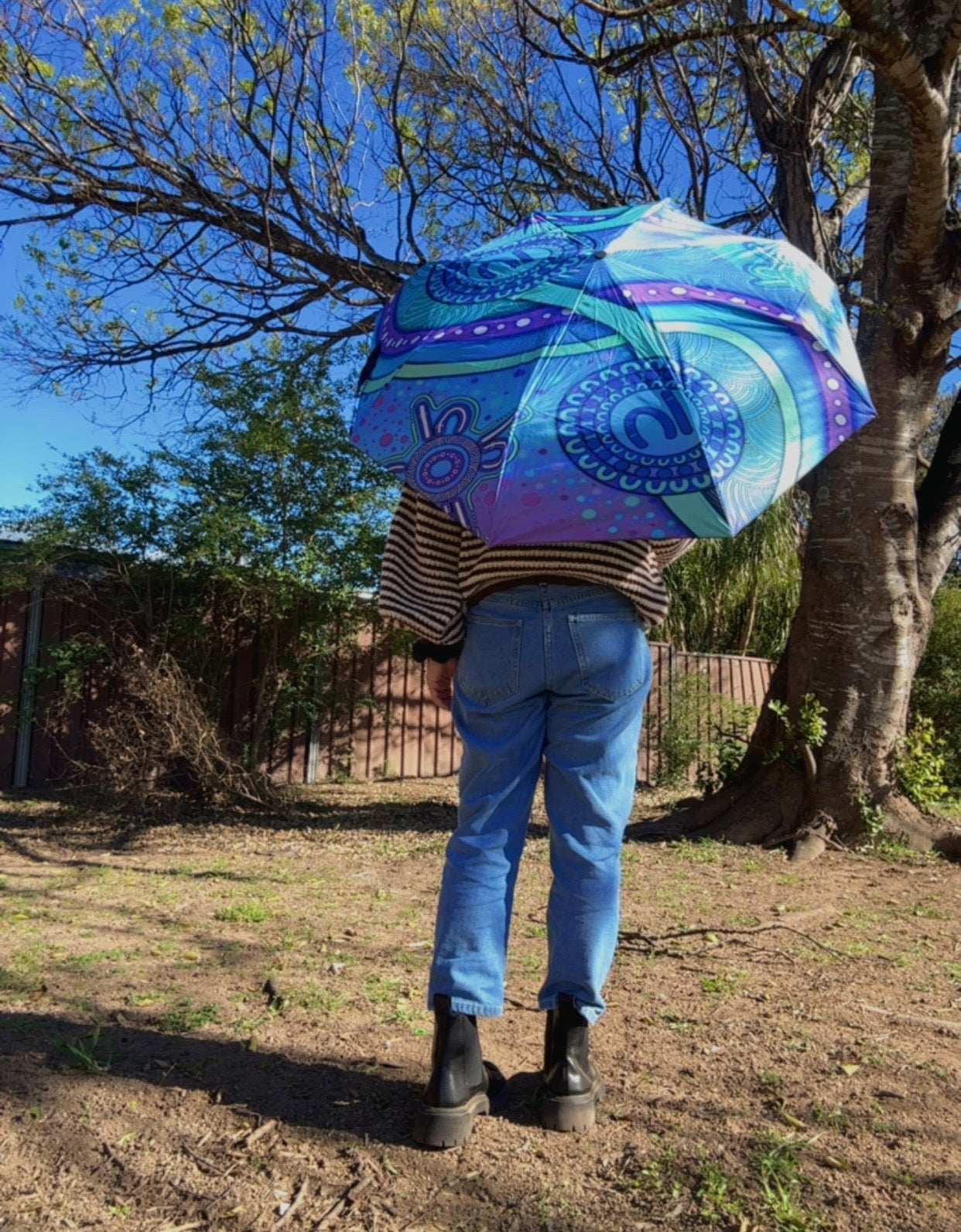 “Walking Together On Country” (Purple) Umbrella