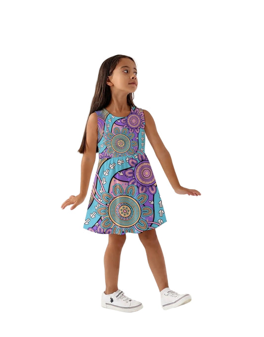 “Flow Of Connection” Kids Nanna Dress
