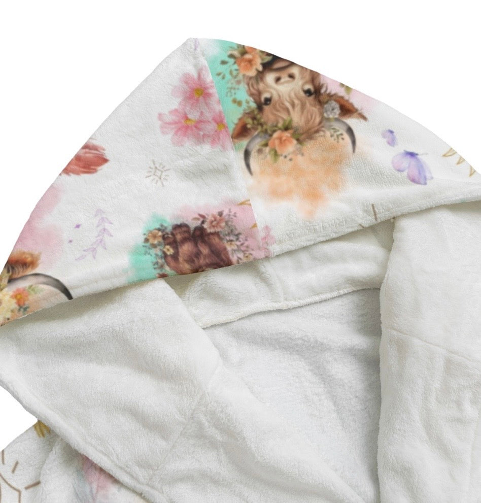 Cow Robe “Highland Cow” Women’s Robe – Yuluwirri Creations