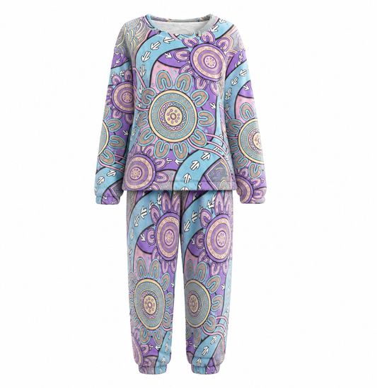 “Flow Of Connection” Women plush Pyjamas