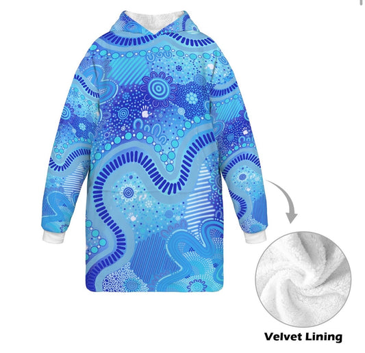 “Rivers Of Sky, Pathways Of Spirit” Kids Oversized Hoodie