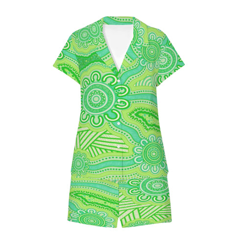 “Tracks Of Country” Women’s Cotton Pyjama Set