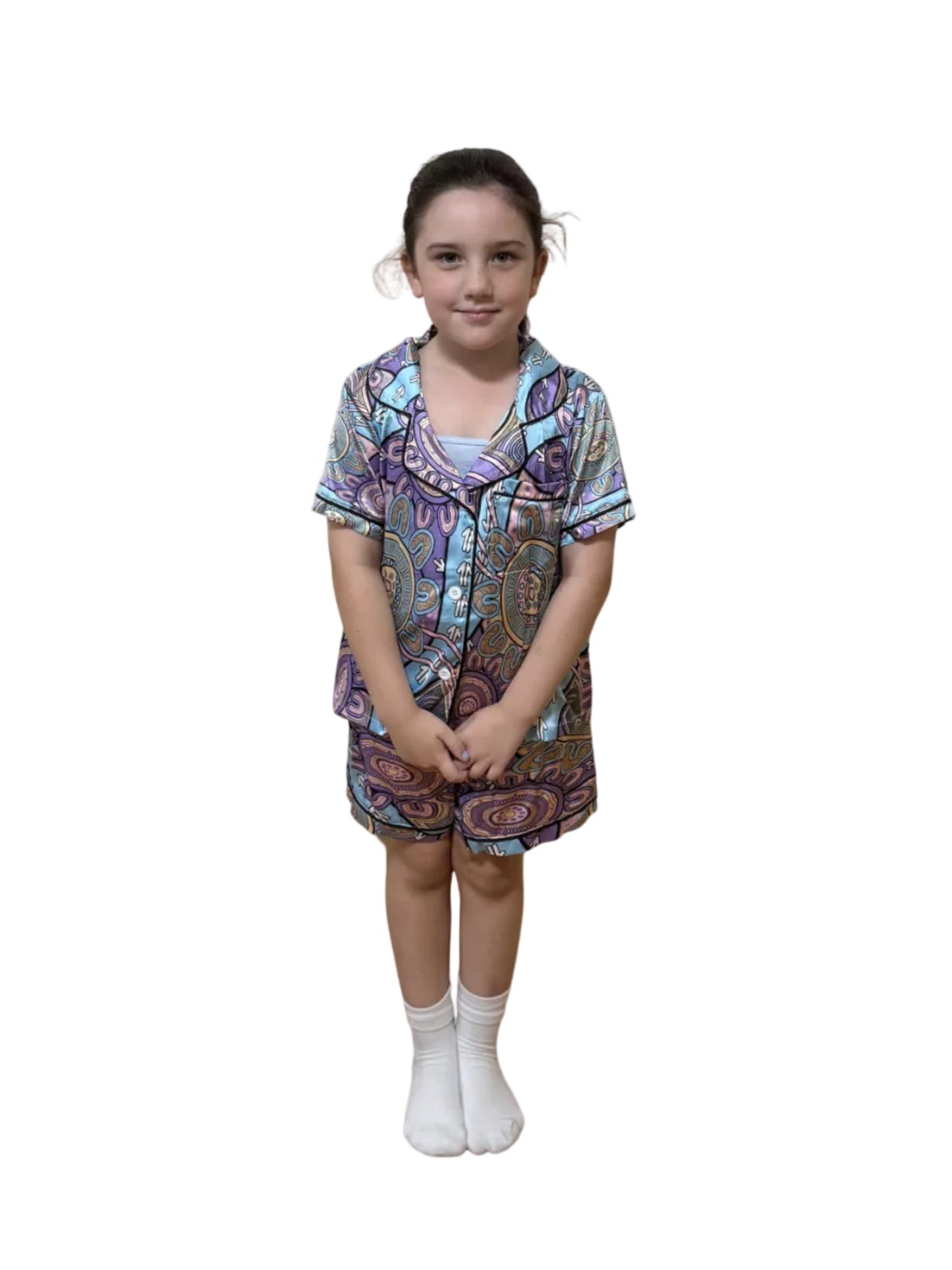 “The Flow Of Connection” kids Satin Pyjama Set