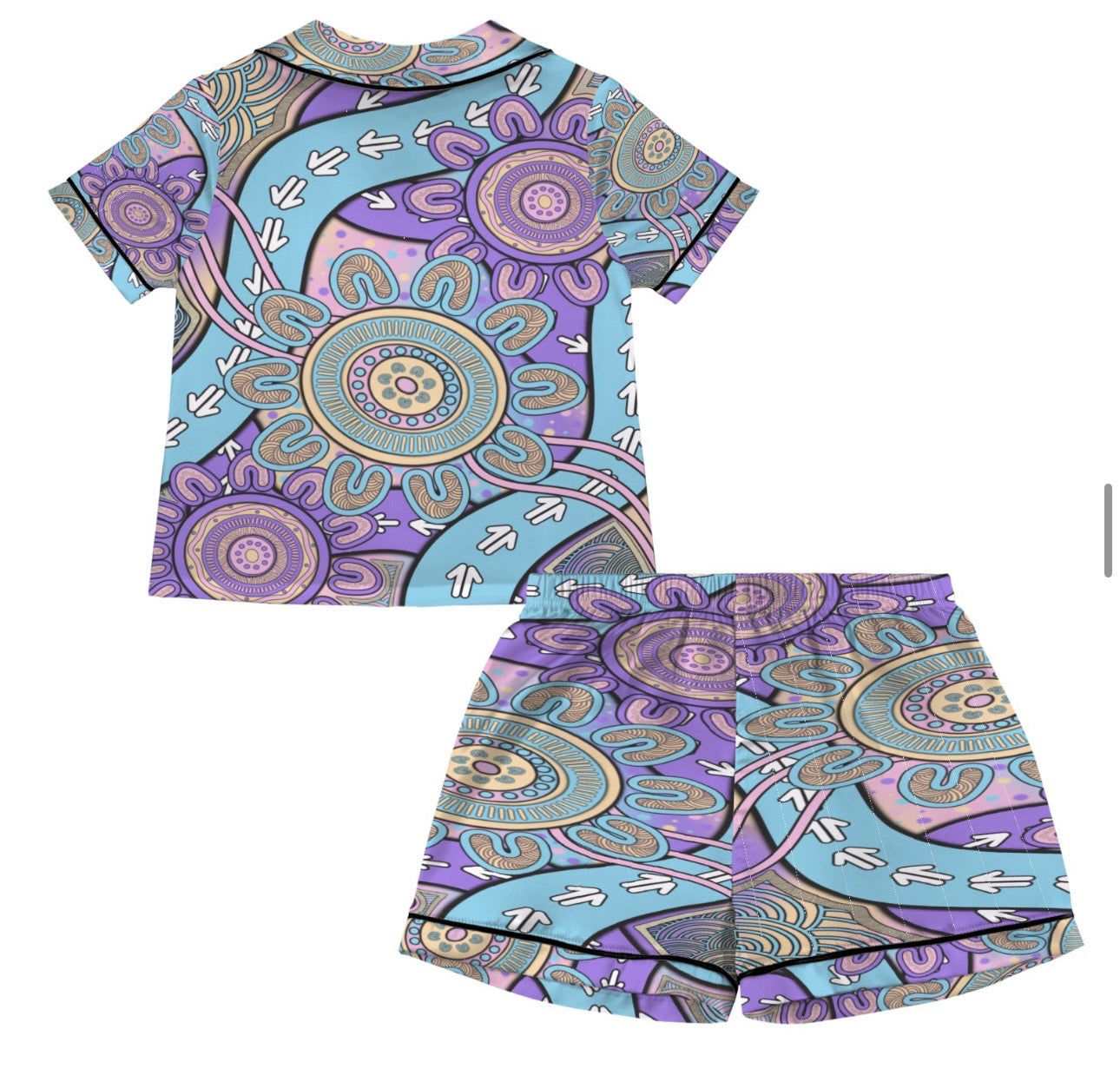 “The Flow Of Connection” kids Satin Pyjama Set