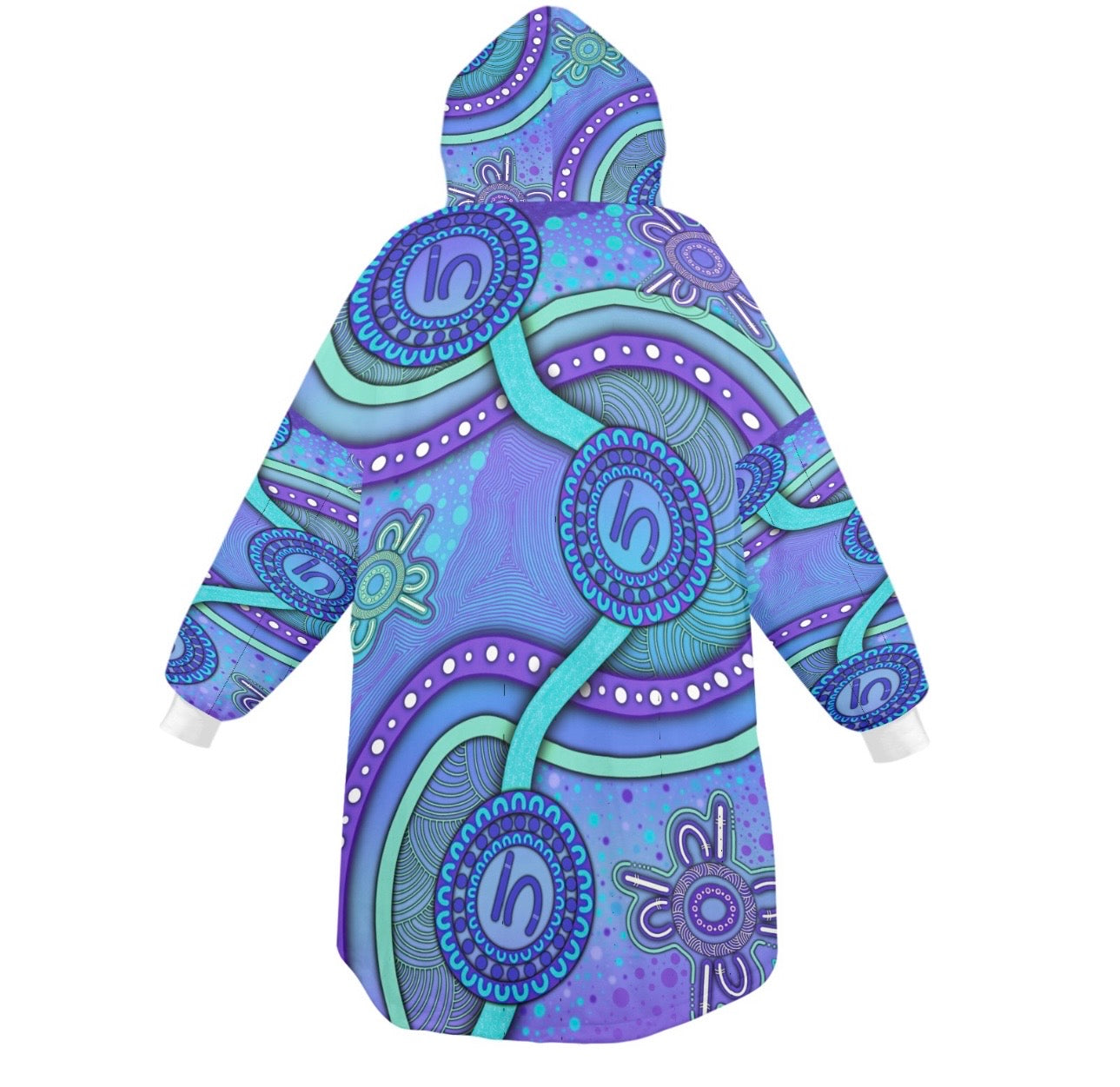 “Walking Together On Country” (Purple) adult Oversized Hoodie