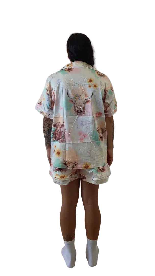 “Highland Cow” Satin Pyjama Bundle